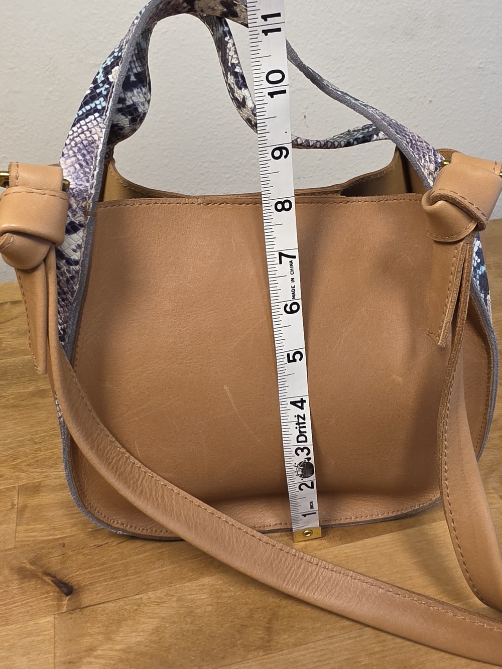 Madewell The Sydney Crossbody Bag Snake Embossed Leather Handbag NWT MD183 - Picture 8 of 15